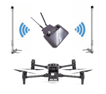 kit de déport d’antennes avec amplificateur pour DJI M30