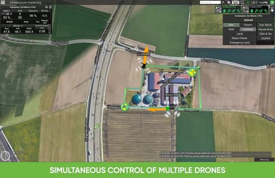 contrôle de plusieurs drone