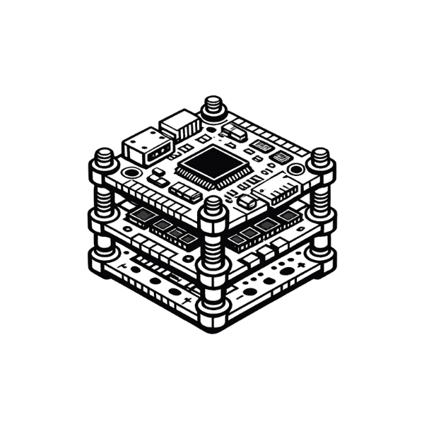 Image iluustration composants FPV STACK