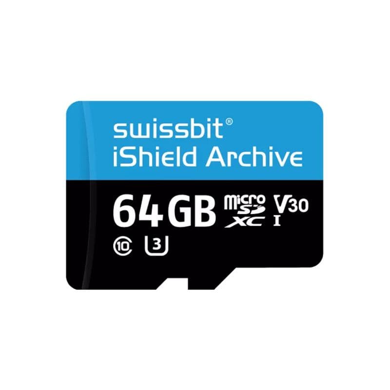 Secure microSD Card, PS-66u iShield Archive, 64 GB - SWISSBIT