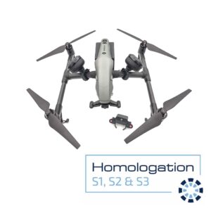 DJI Inspire 2 homologué DGAC S1 S2 S3 parachutes coupe-circuit