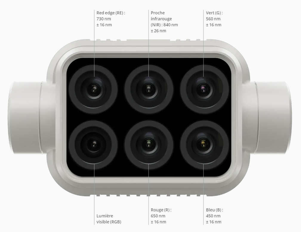 DJI P4 Multispectral camera 5 bandes