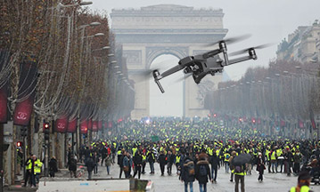 maintien de l'ordre - drone