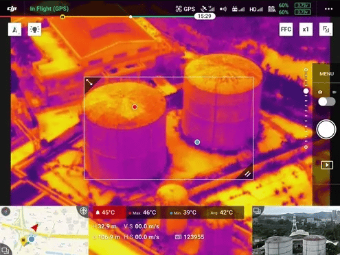 Caméra d'imagerie thermique drone 50 mm