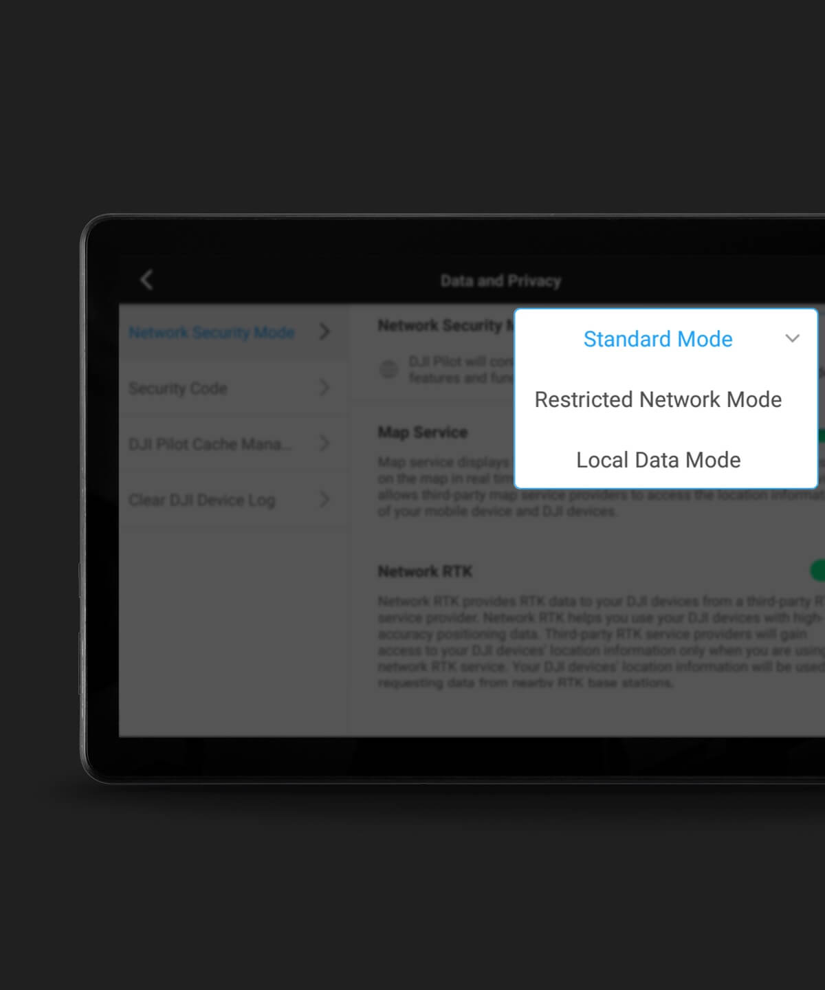 dji restricted network mode