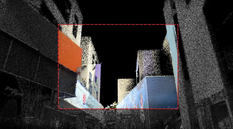 Traitement et aperçu du nuage de points de couleur en temps réel